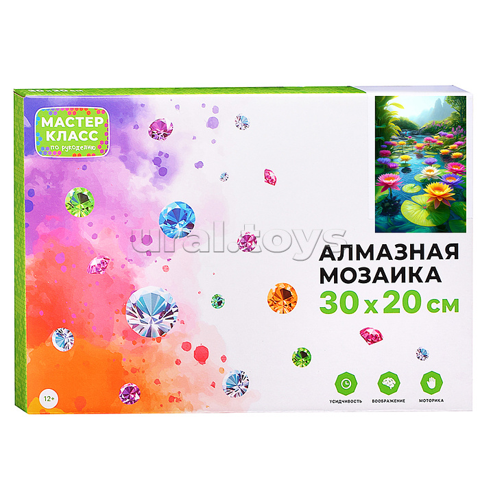 Мозаика алмазная "Водяные лилии" 20*30см