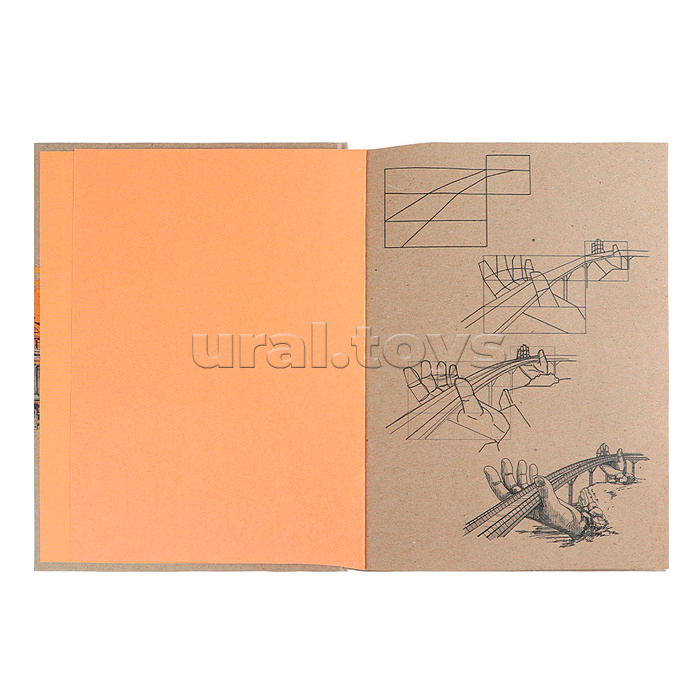 Скетчбук 80л. с пошаговыми эскизами "Элегантная строгость" 7БЦ, КБС с резинкой