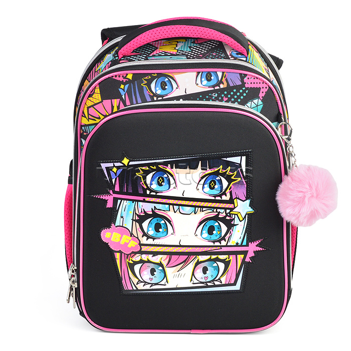 Рюкзак "Premier. BFF" школьный жесткий 37x28x18 см (17 л) вес 1000 г, 2 отделения на молнии для формата A4, 1 передний карман с органайзером, 2 боковых кармана сеточкой на резинке, эргономичная формоустойчивая вентилируемая спинка (евросетка) и мягкие S-о Рюкзак "Premier. BFF" школьный жесткий 37x28x18 см (17 л) вес 1000 г, 2 отделения на молнии для формата A4, 1 передний карман с органайзером, 2 боковых кармана сеточкой на резинке, эргономичная формоустойчивая вентилируемая спинка (евросетка) и мягкие S-о
