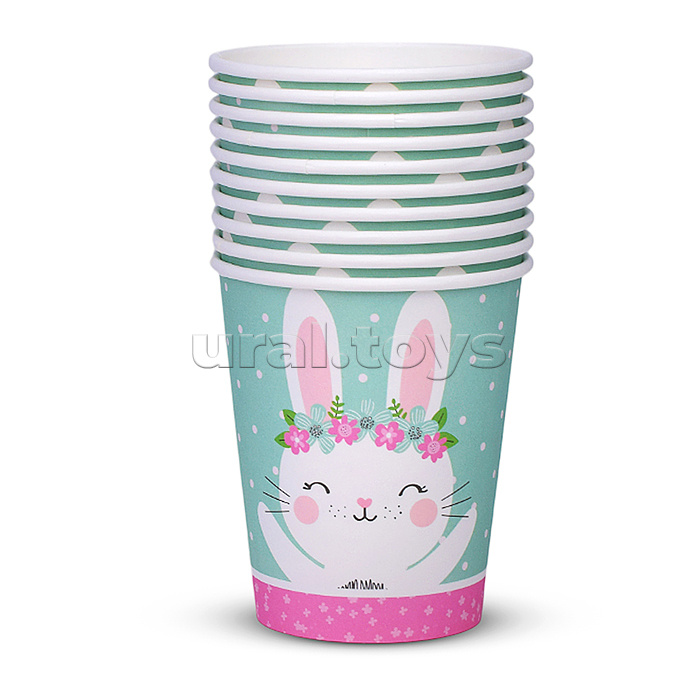 Набор посуды одноразовой "Зайка" стаканы (10 шт.)