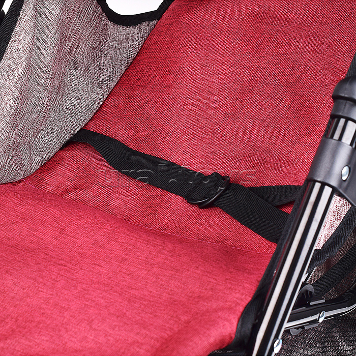 Коляска для кукол складная, с корзиной и козырьком, цвет серо-бордовая