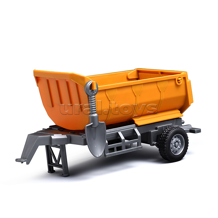 Экскаватор "Строитель" с прицепом, р/у, 27 MHz, в коробке