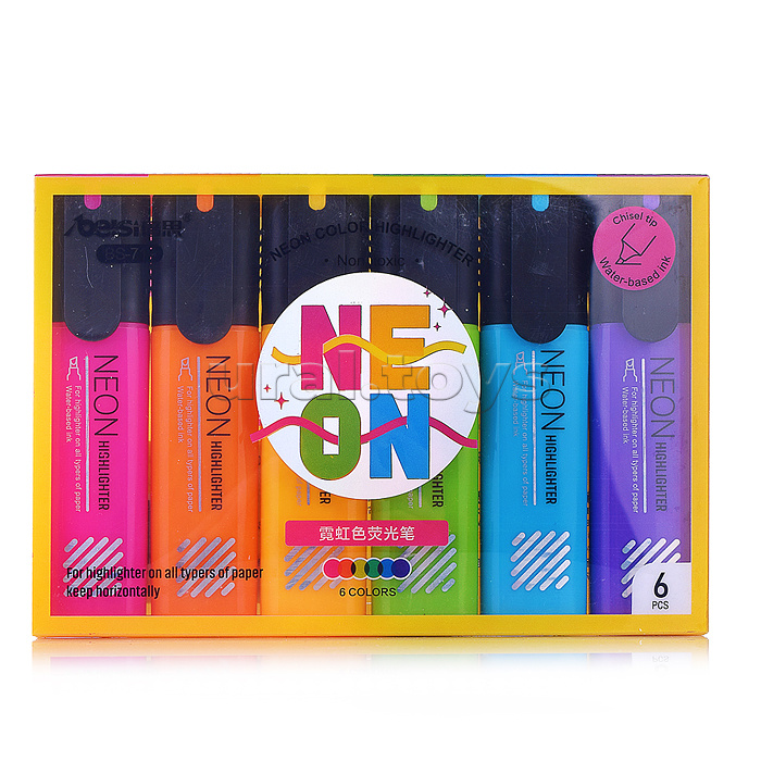 Набор маркеров-выделителей (6 цветов в наборе)