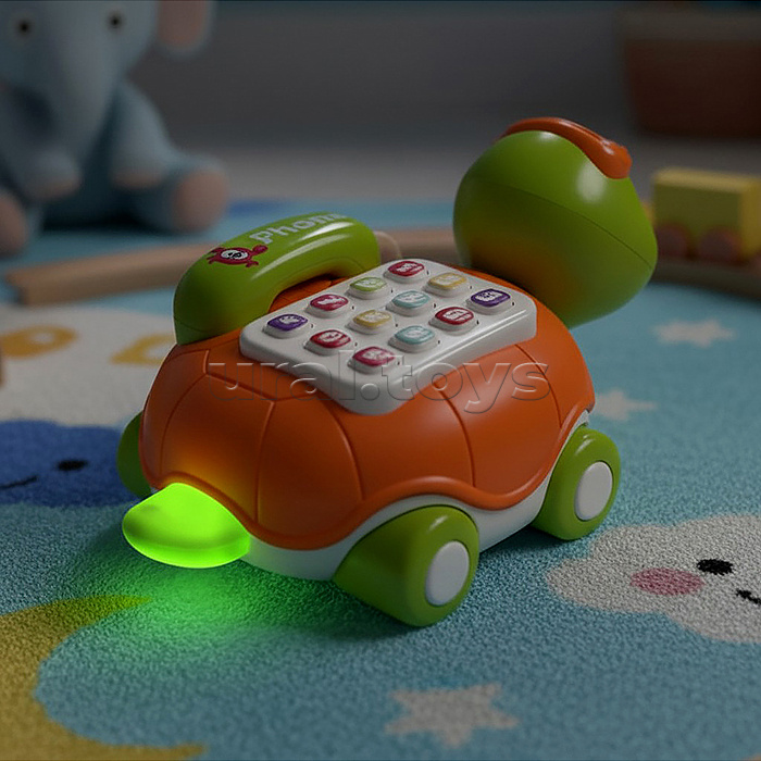 Каталка "Черепаха" с телефоном, в коробке