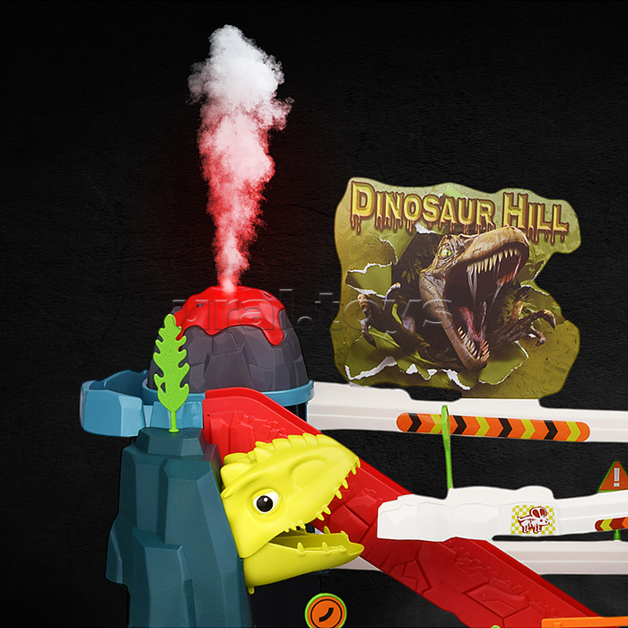Паркинг-Трек "Вулканический холм с динозавром" в коробке