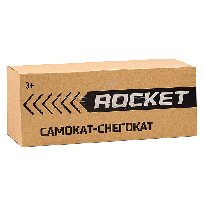 Самокат-снегокат, складной, в коробке (красный)