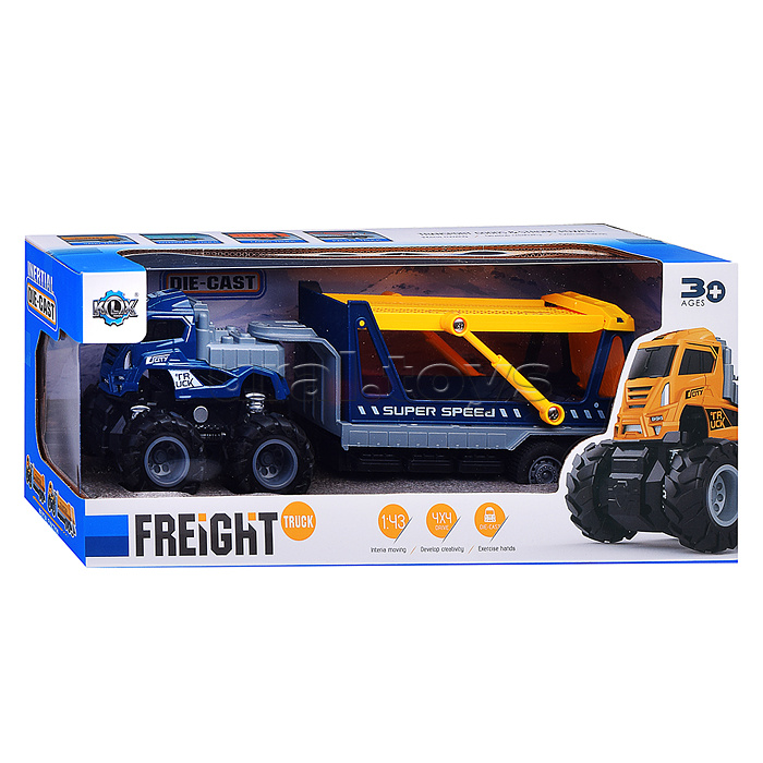 Машина "Мега прицеп два этажа" в коробке