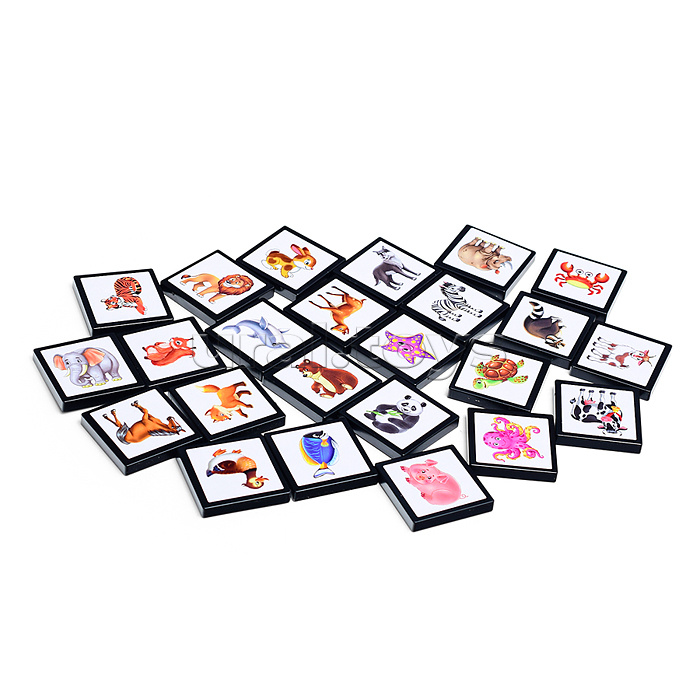 Лото пластиковое 24 фишки. Животный мир