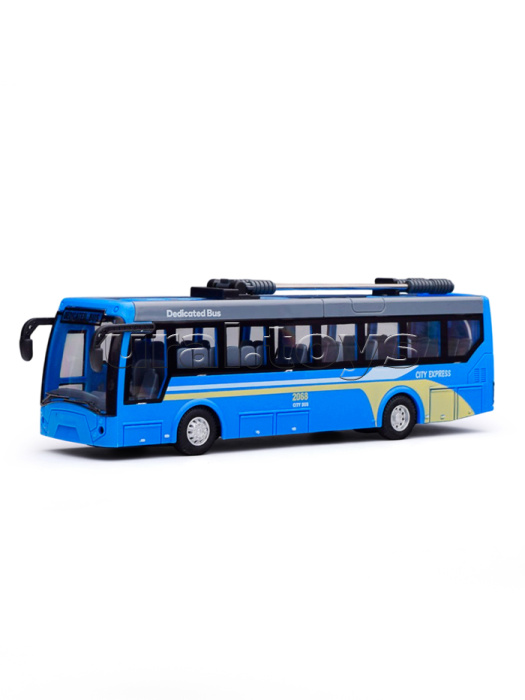 Автобус "Автокруиз" (световые эффекты) цвет голубой , р/у, 27 MHz, в коробке