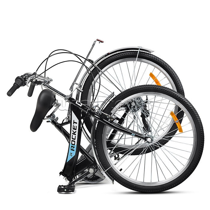 Велосипед 24" Rocket City Fold S 24, цвет черный, размер 16"