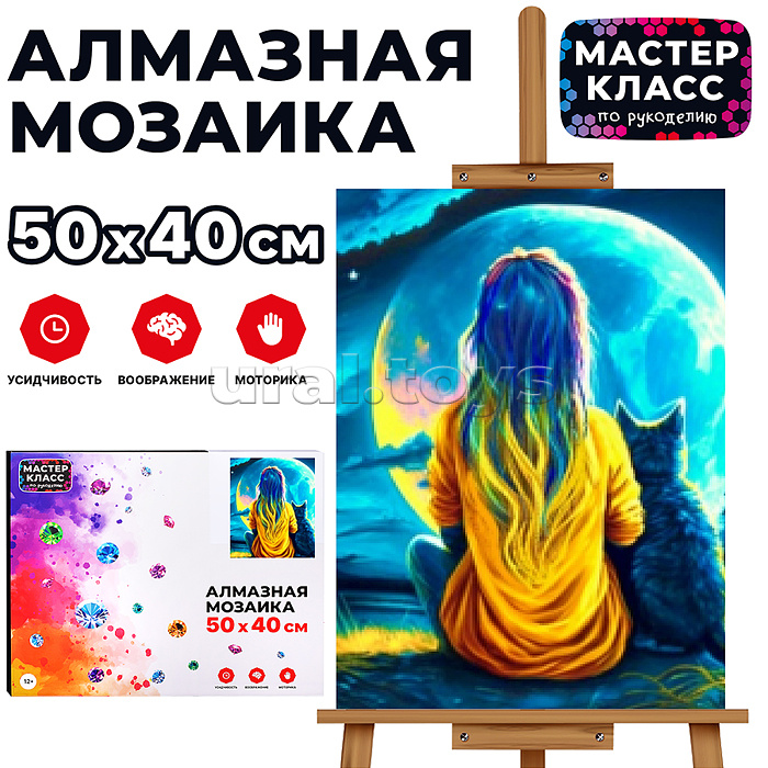 Мозаика алмазная "Лунная ночь" 40*50см.
