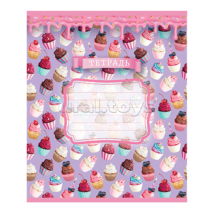Тетрадь 12л. клетка "Пироженка"