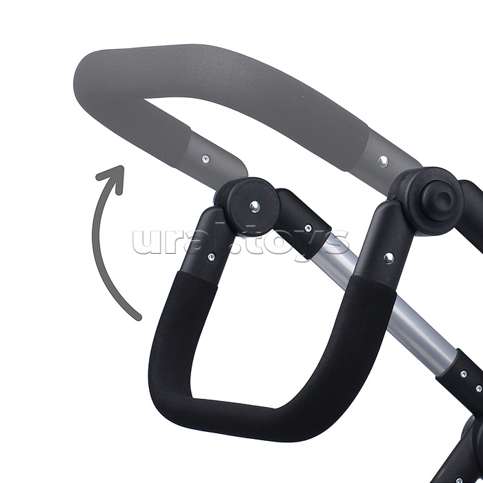 Коляска - трансформер 9620 для кукол, металлическая, регулируемая ручка, с корзиной, в пакете