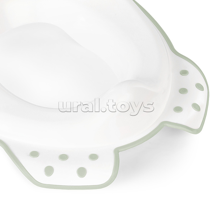 Накладка для унитаза детская (антискользящая) бело-оливковый