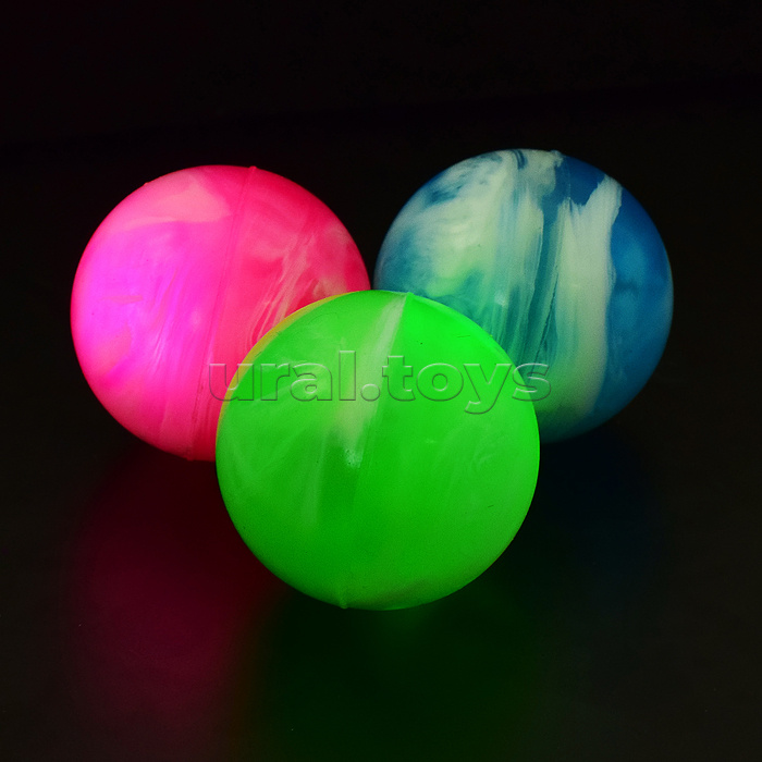 Мяч "Цветная дымка" (4,5 см), со светом, в тубе