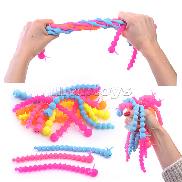 Игрушка-антистресс "Многоножка яркая"