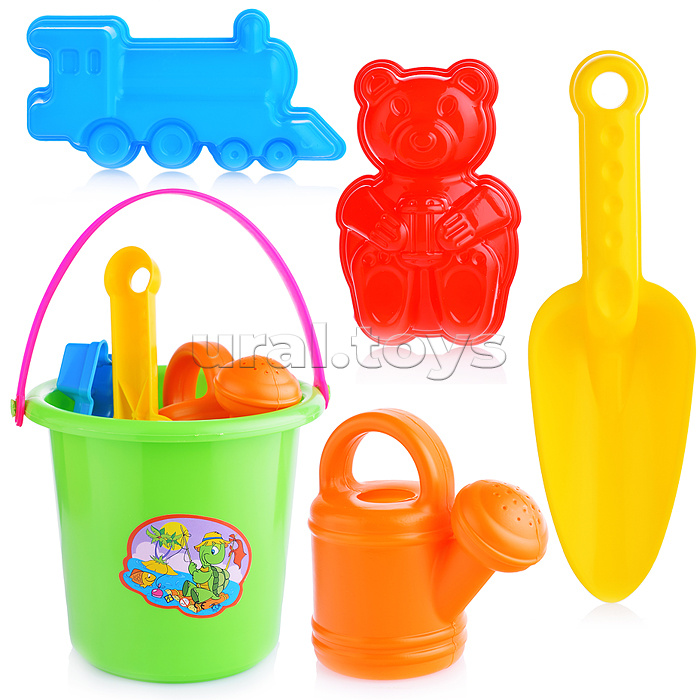 Комплект "Большой" совок+2 формочки с лейкой мал