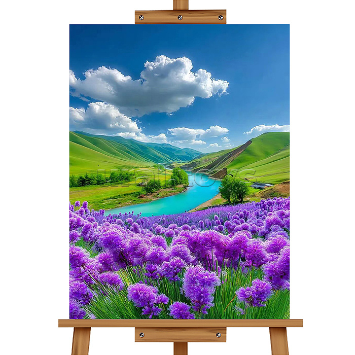 Набор для рисования "Картина по номерам 40*50 см. Лавандовое поле"