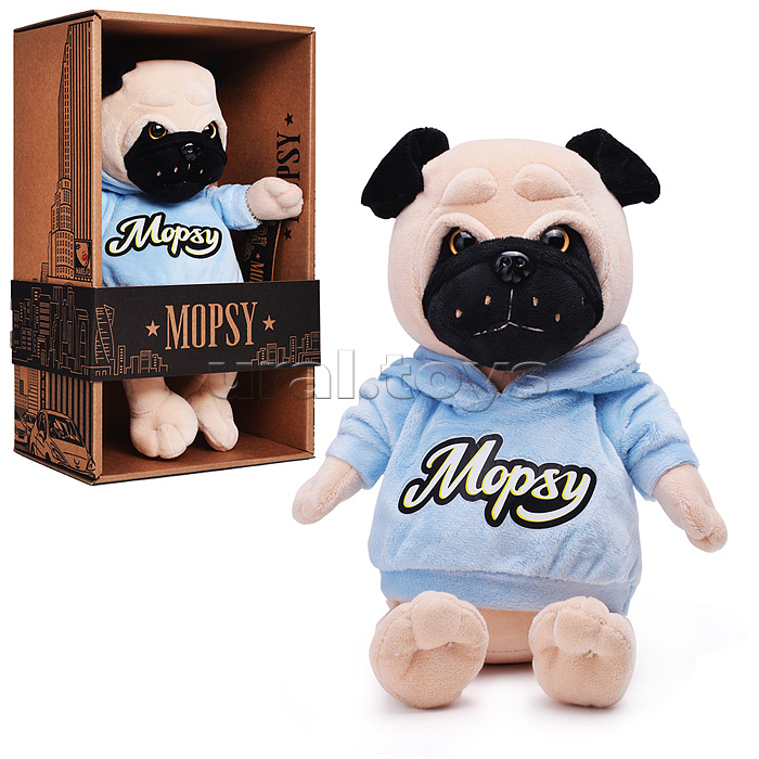 Мопс Мопси в худи, 20 см, в коробке
