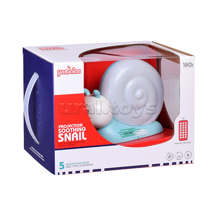 Проектор-ночник "Улитка" на батарейках, в коробке