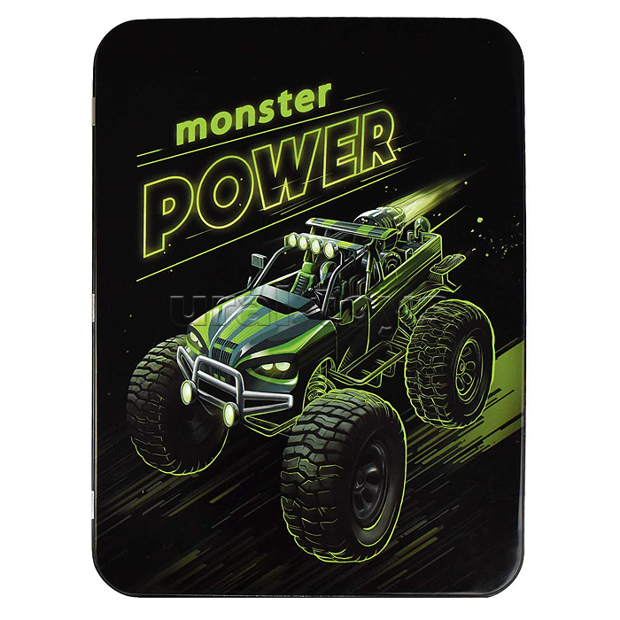 Пенал-органайзер для пишущих принадлежностей школьный "Монстр-трак"