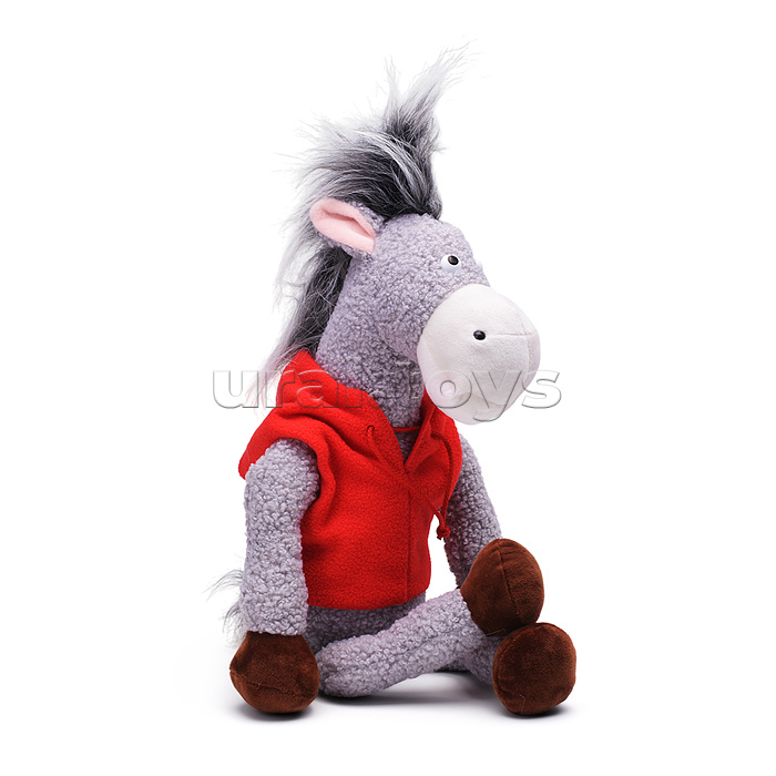 Мягкая игрушка. Конь Юрий (серый)