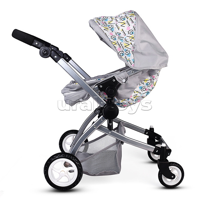 Коляская кукольная металлическая, цвет розовый