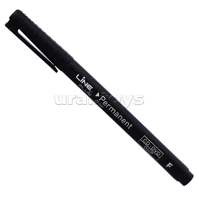 Маркер перманентный для CD/DVD Line Plus "2500F" черный, 0,6мм