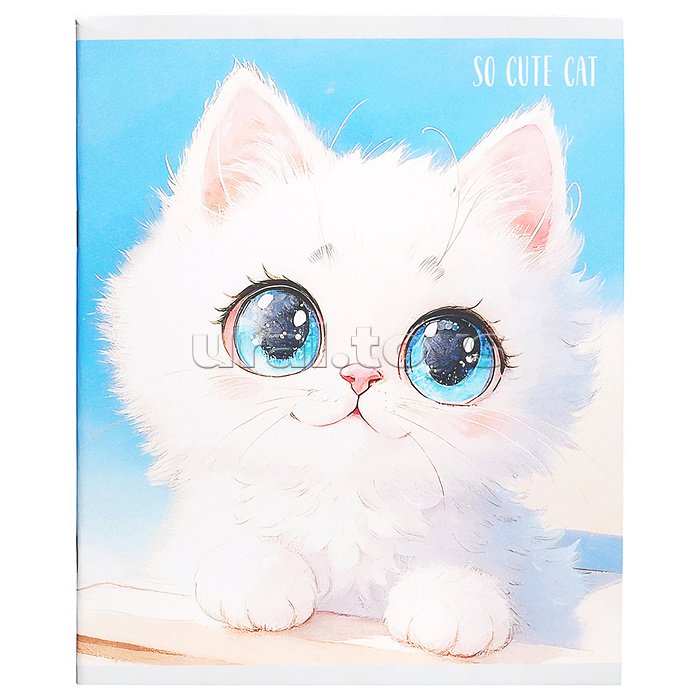 Тетрадь 48л. клетка "Cute Fluffy" А5 скрепка