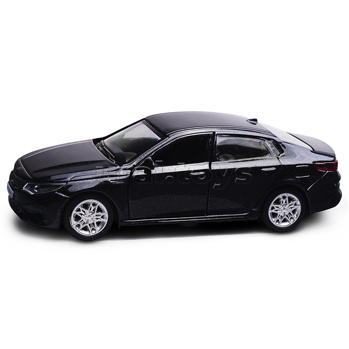 Машина металл KIA OPTIMA длина 12 см, двери, багаж, инерц, черный, в коробке