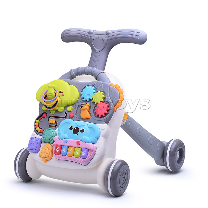 Игровой центр-Каталка "Слоник и коала" цвет серый, в коробке