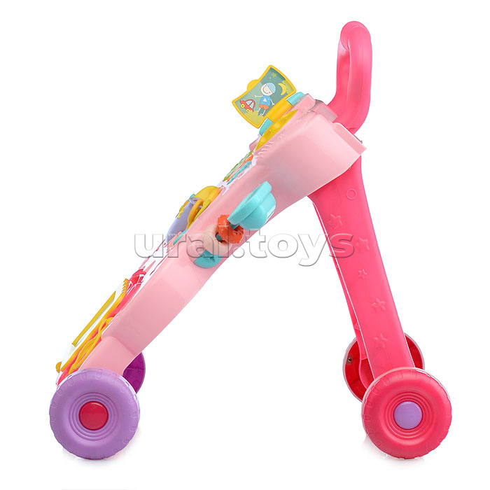 Игровой центр-Каталка "Веселые шаги" розовый, в коробке