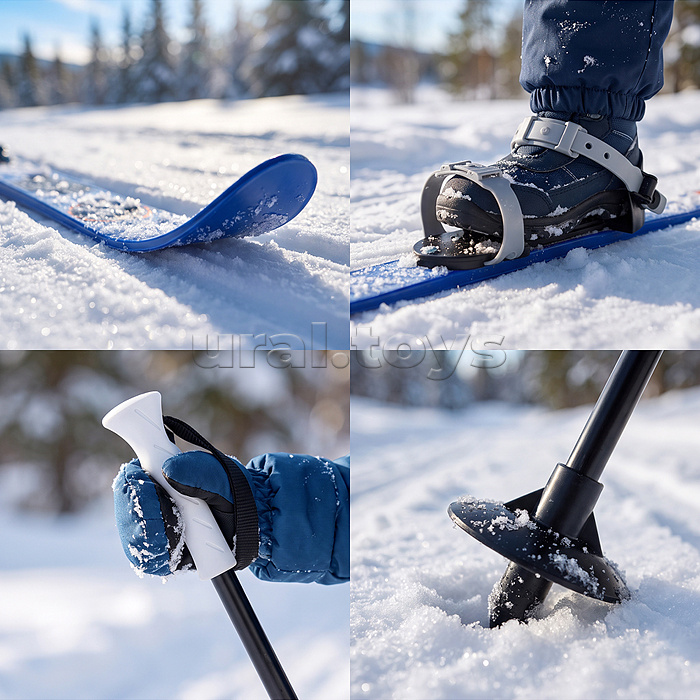Лыжи детские "Норд" ROCKET SKI JUNIOR 90/90 см, универсальное крепление, с палками