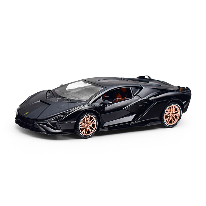 Машина металл свет-звук lamborghini sian, 20,8 см, двери, багажник, коробка