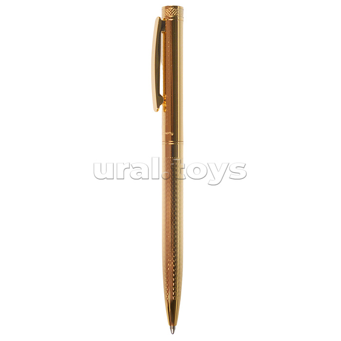 Ручка шариковая подарочная Treviso Классический синий 1 мм корпус металл золот. металл кож/з футл.