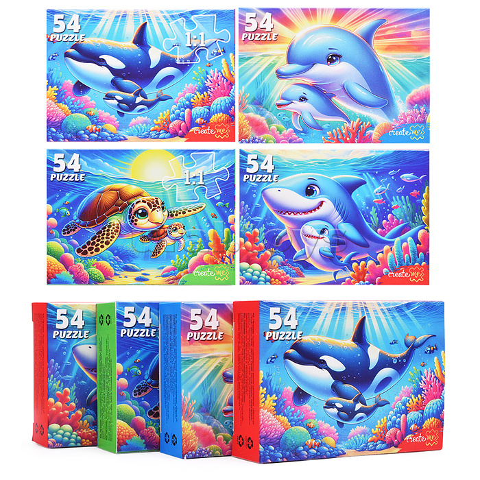 Пазлы 54 "Подводный мир"