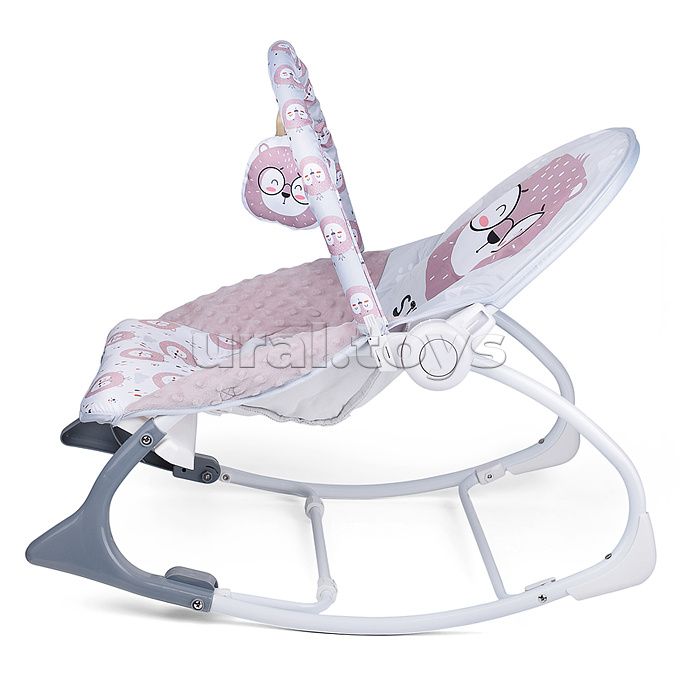 Шезлонг детский "Мишка в очках" музыка, вибрация, в коробке