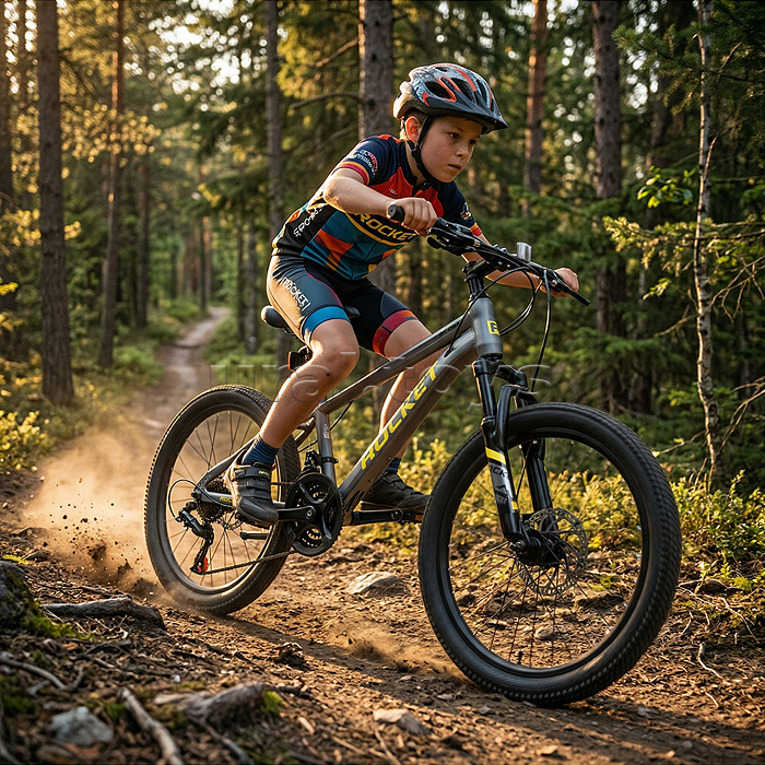 Велосипед 20" Rocket MP-200, цвет серый/желтый, размер 11"