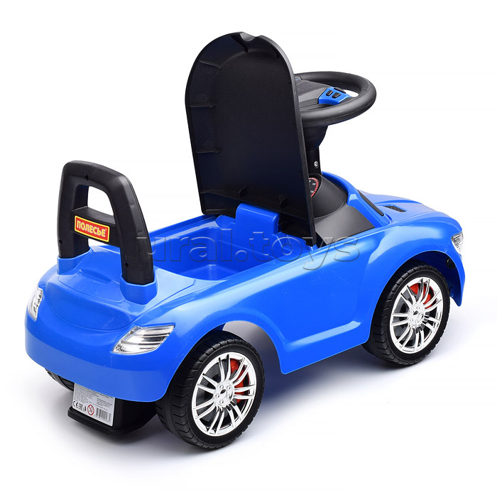 Каталка-автомобиль "SuperCar" №1 со звуковым сигналом (синяя)