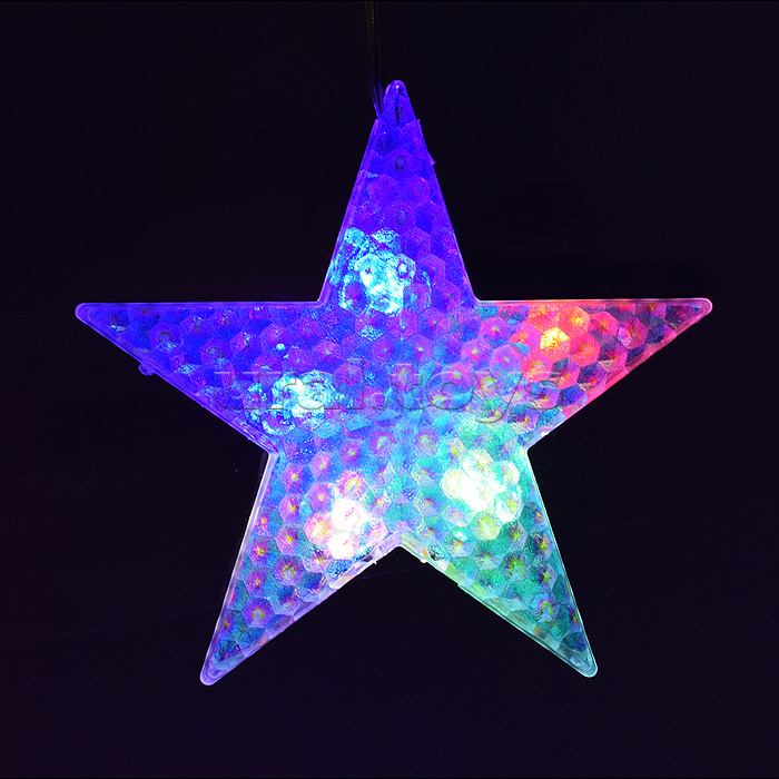 Электрогирлянда со звездами, цветная