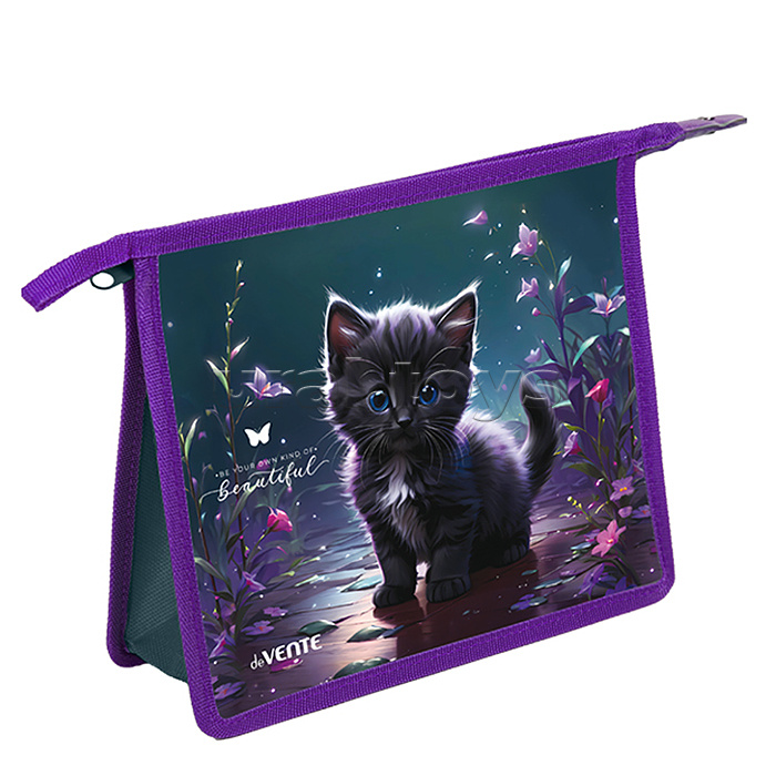 Папка для тетрадей 3D "Beautiful Cat" A5 (243x200x80 мм) с текстильным расширением 80 мм, на молнии Папка для тетрадей 3D "Beautiful Cat" A5 (243x200x80 мм) с текстильным расширением 80 мм, на молнии