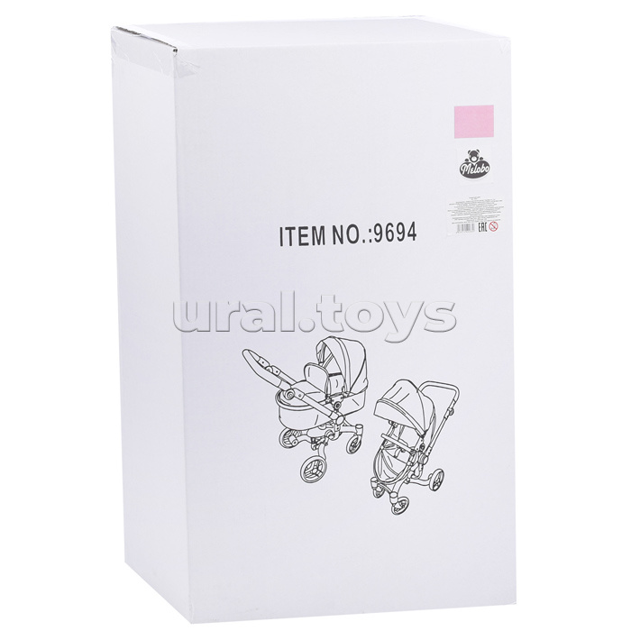 Коляска для кукол, металлическая, 2в1, в коробке
