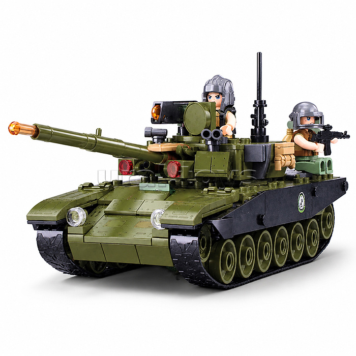 Конструктор "Танк с фигурками людей" (326 дет.) в коробке