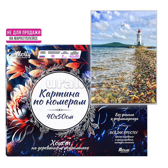 Картина по номерам 40х50 "Токаревский маяк. Владивосток" 29 цветов