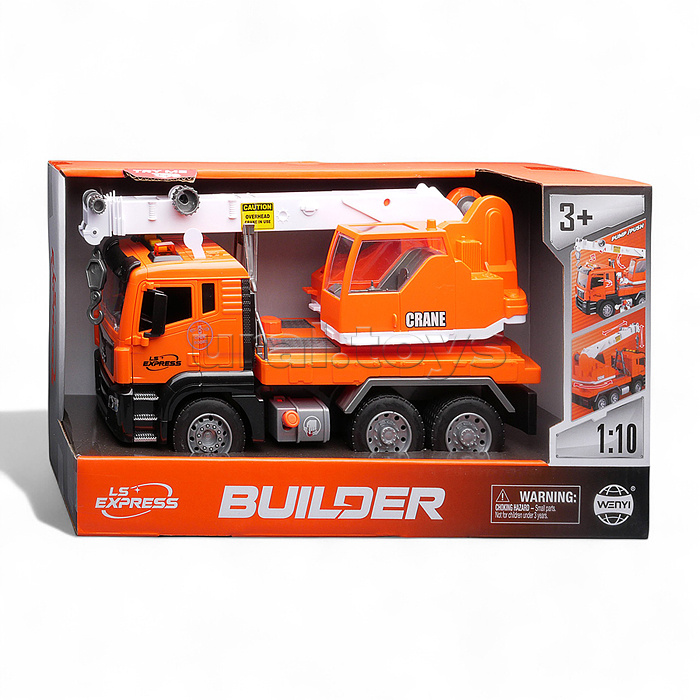 Машина "Кран" 1:10 (свет, звук) в коробке