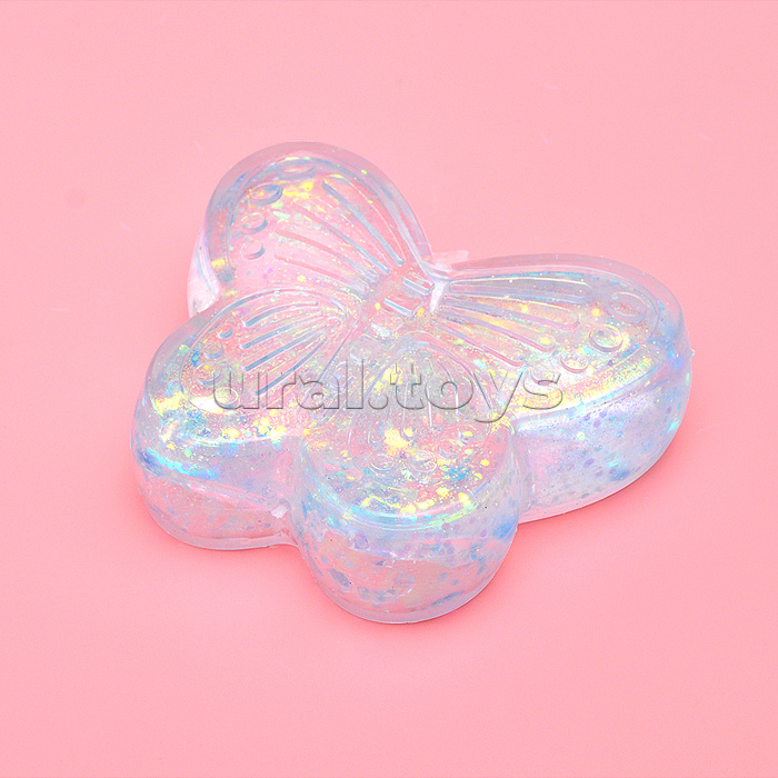 Игрушка -антистресс "Бабочка блестящая"