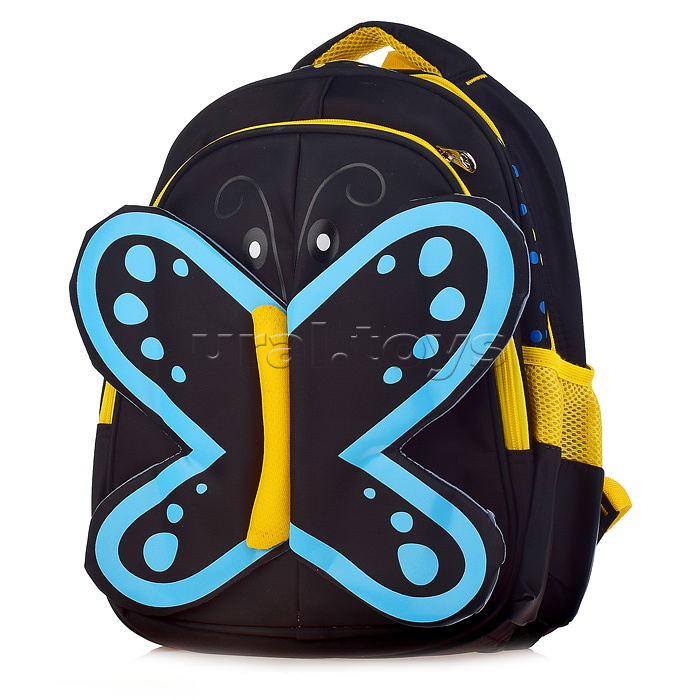 Рюкзак BUTTERFLY, 35х28х17см, 2 отделения, 2 кармана, уплотненная спинка, ассорти 5 цветов