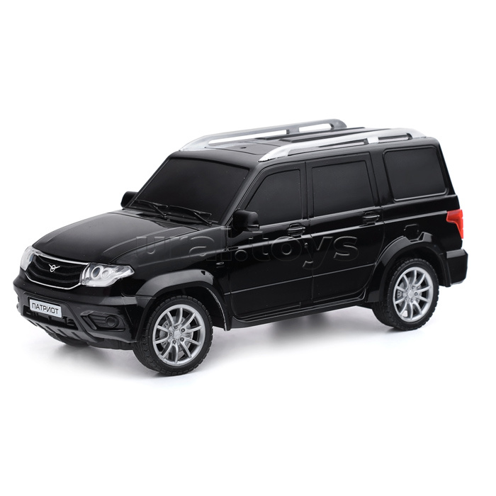 Машина р/у UAZ Патриот 19 см, (свет, черный) в коробке