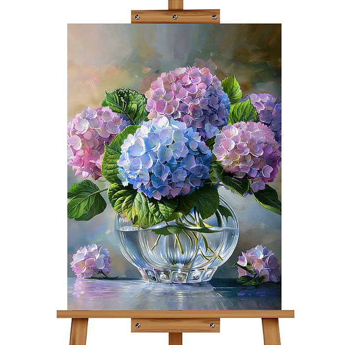 Набор для рисования "Картина по номерам 40*50 см. Букет гортензий"