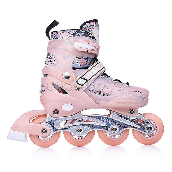 Ролики детские (размер M) бежевый, в сумке